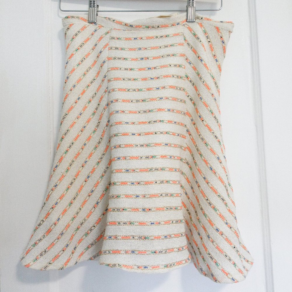 Anthropologie Maeve Lucaya Neon Swing Skirt Sz 6